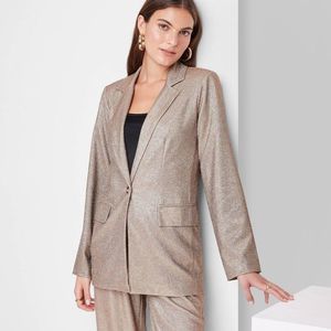 Women's Oversized Glitter Blazer - Wild Fable Copper S
